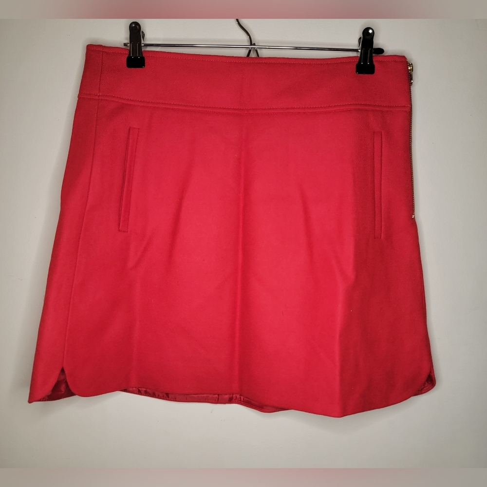 J. Crew Red Mini Skirt